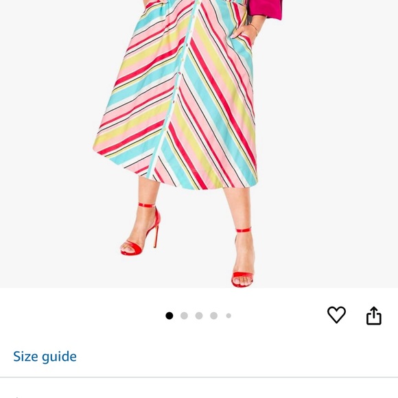 Multicolor Striped Midi Skirt - Picture 2 of 3